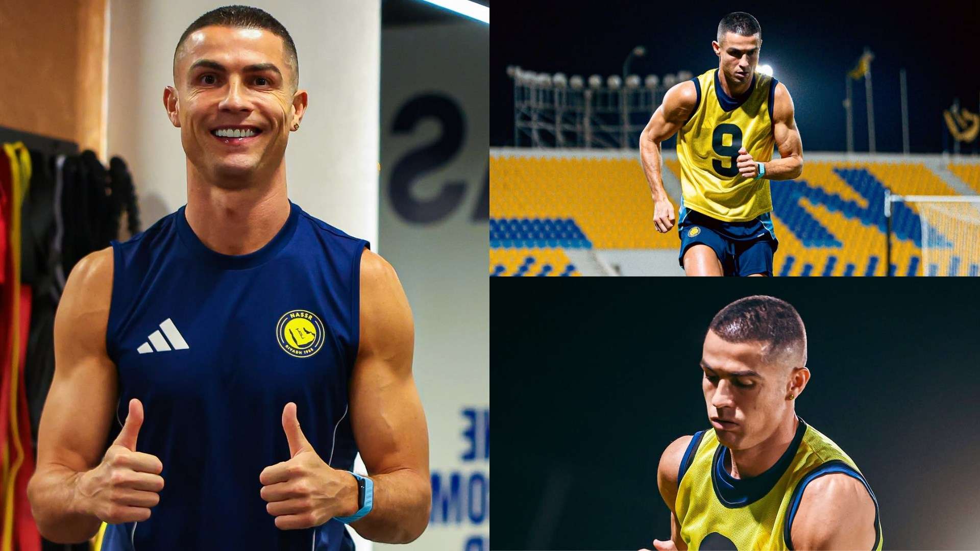 Ronaldo shows off bold new look in return to Al-Nassr training  
