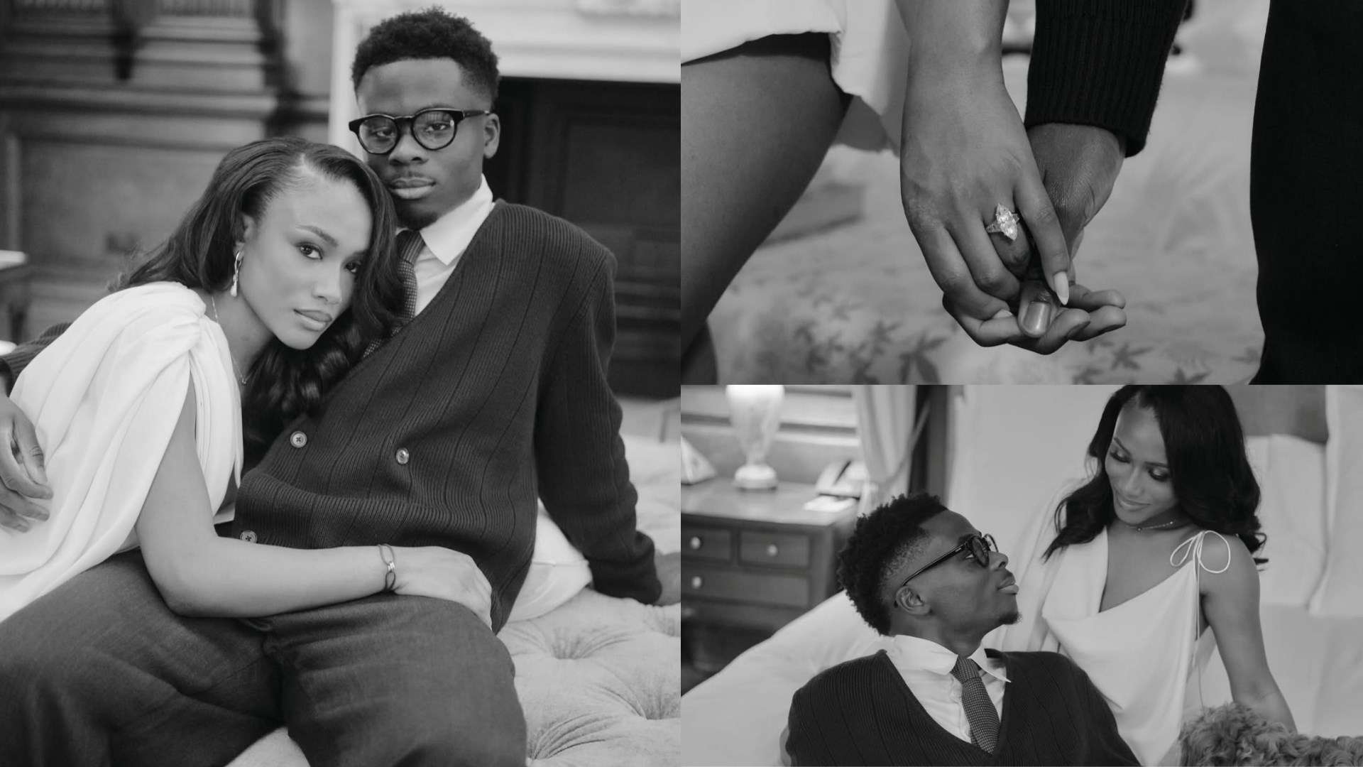 Saka celebrates engagement as Benson shows off enormous ring  