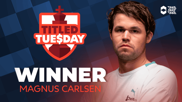 Carlsen Wins Tuesday Nailbiter  