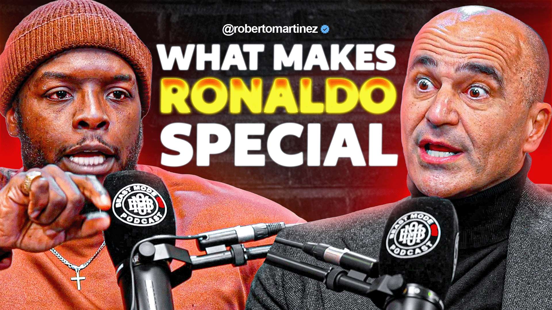 🎥 | Roberto Martinez chats CR7 in latest Beast Mode On Podcast  