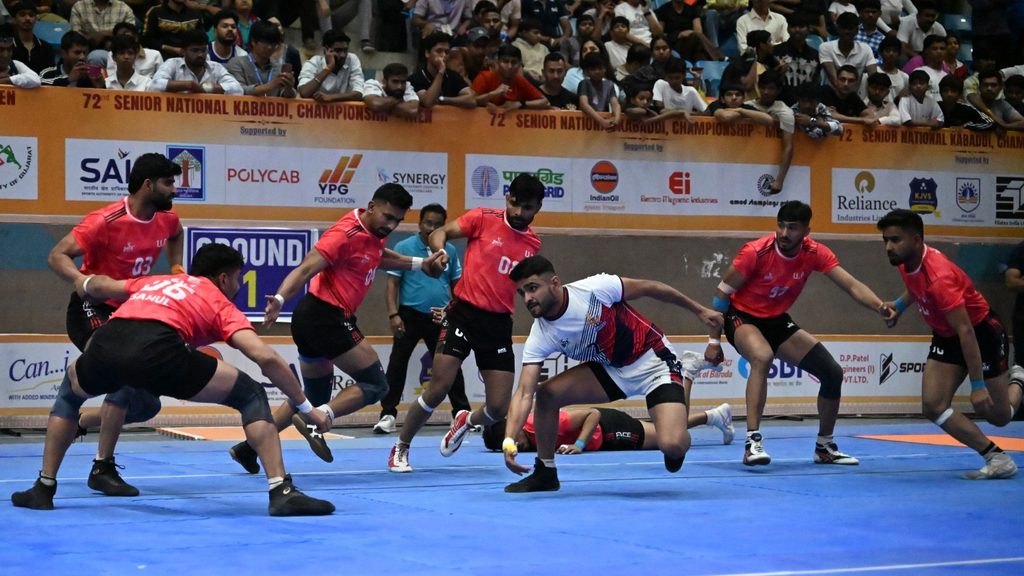 Uttar Pradesh upsets Services, Maharashtra register a convincing victory to advance to semifinals of 72nd Senior Men’s National Kabaddi Championship  