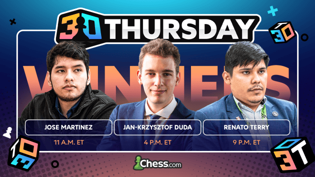 3 0 Thursday Stars Martinez, Duda, Terry All Claim Victories  