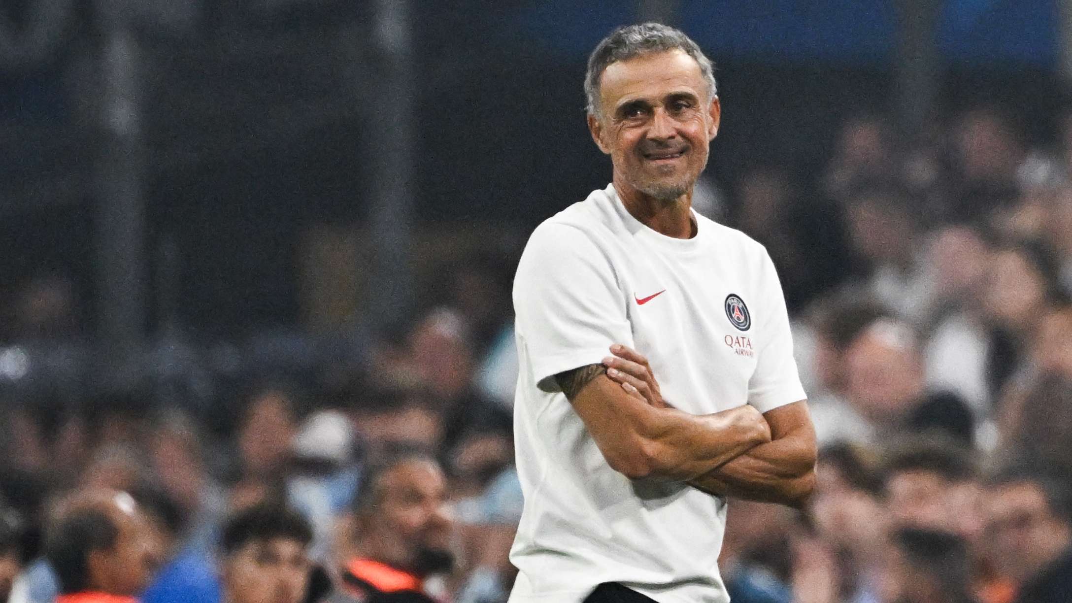 Enrique and Marquinhos celebrate Le Classique victory  