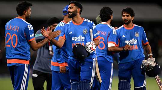 Samson blitz, Dhir finish help India chase down record total  